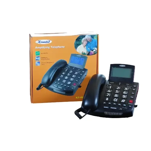 هاتف أرضي Komtel KT-210 – أزرار كبيرة وتضخيم صوت فائق