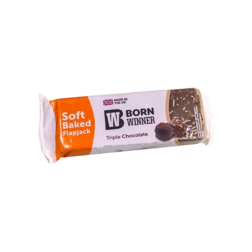 بار الشوفان المخبوز بنكهة الشوكولاتة الثلاثية بورن وينر Born Winner Soft Baked Flapjack - Triple Chocolate