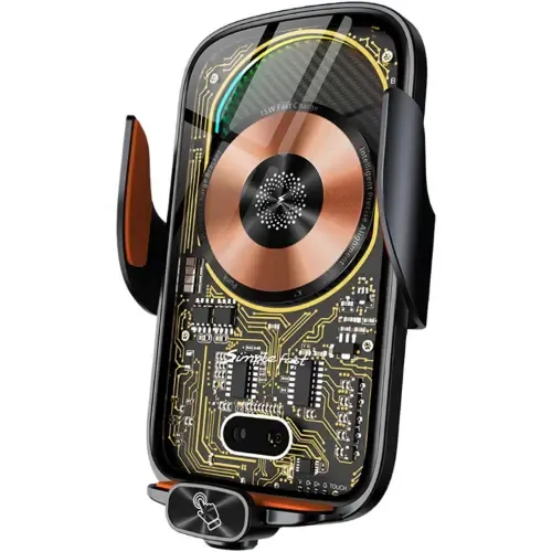حامل الجوال الذكي والشاحن اللاسلكي السريع HERO 15W (طراز BH-07) – تقنية المستقبل في سيارتك