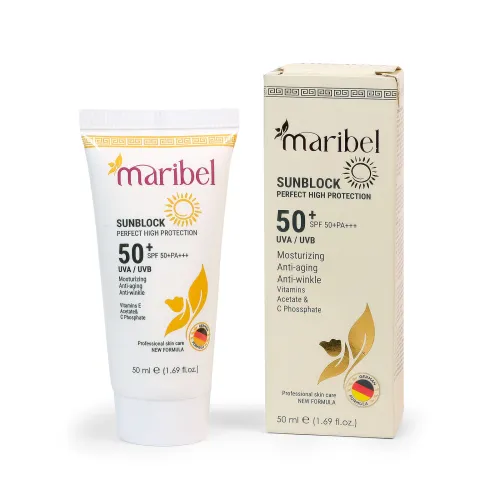 واقي شمس بحماية عالية جداً ماريبيل Maribel Sunblock SPF 50+ PA+++