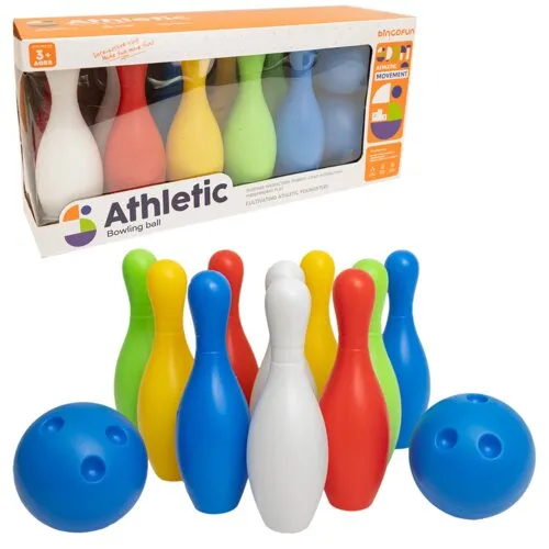 مجموعة لعبة البولينج الرياضية الملونة للأطفال (BingoFun)