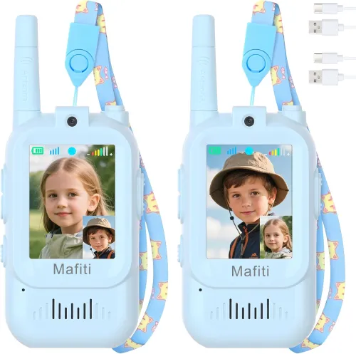 لعبة أجهزة الاتصال اللاسلكي بالفيديو للأطفال - Gameoo Video Walkie Talkie Set