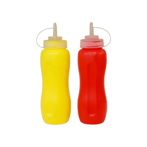 طقم عبوات ضغط للصوص الملونة بغطاء متصل (Color Squeeze Bottles Set)