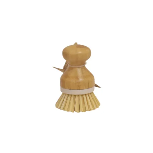 فرشاة تنظيف يدوية قصيرة من خشب الخيزران Bamboo Palm Brush
