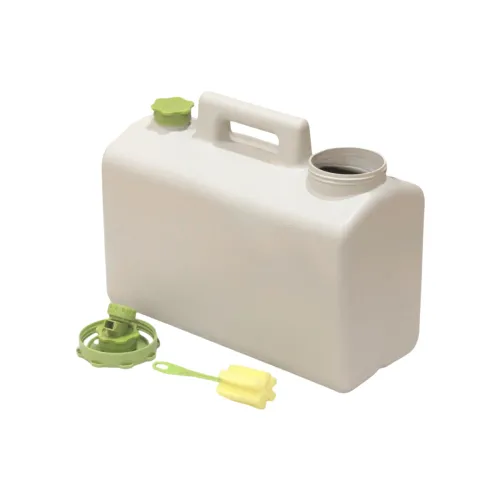 غالون حافظة مياه وسوائل بلاستيكي قابل للنقل مع صنبور وفرشاة تنظيف (Portable Water Tank Container)