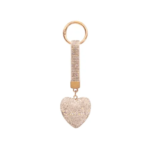 ميدالية وحلية مفاتيح وحقائب فاخرة بتصميم شريط وقلب مرصع بالكريستال