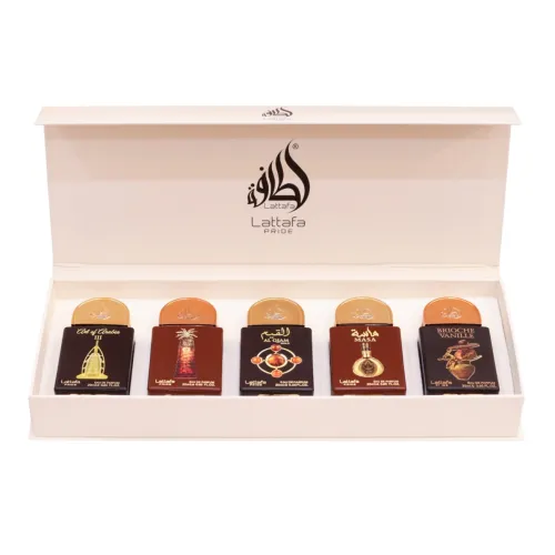 بوكس عطور لطافة برايد الفاخر - 5 عطور ميني (أو دي بارفان، 20 مل لكل زجاجة)